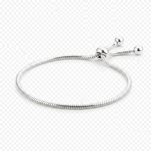 可调节蛇骨手链 - 斜角视角